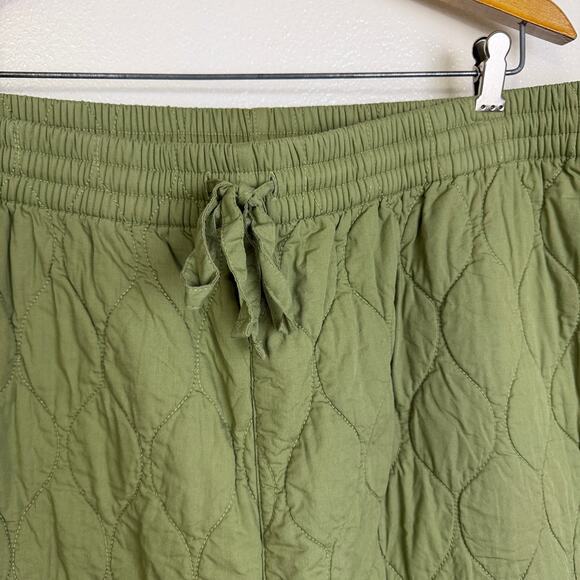 Lucy and Yak Chester Trousers Womens 2XL Green Quilted Elastic Organic Cotton - Picture 7 of 10